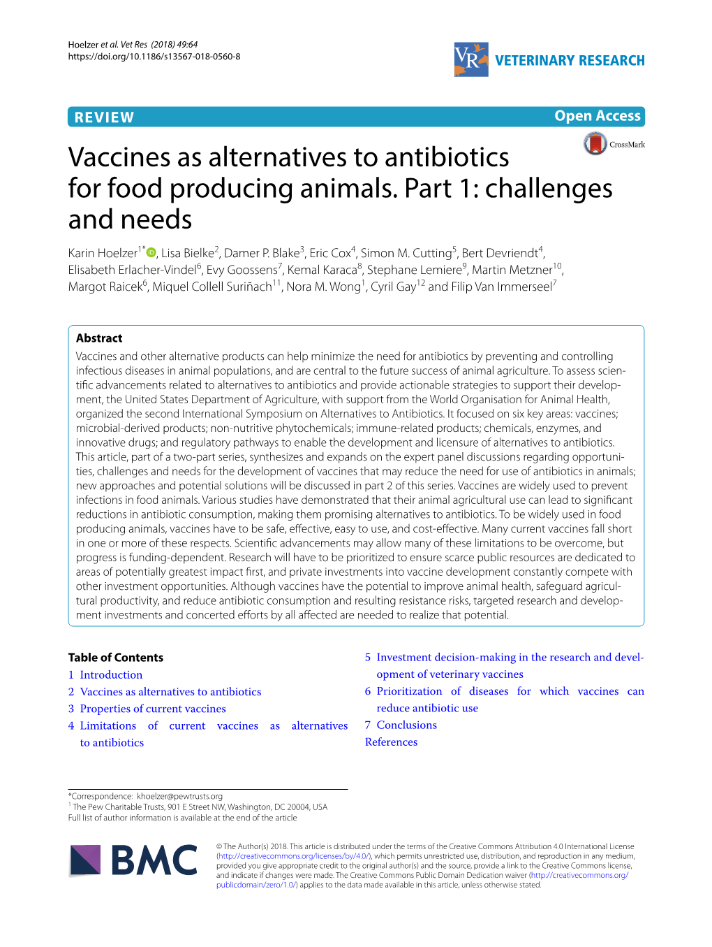 Vaccines As Alternatives to Antibiotics for Food Producing Animals