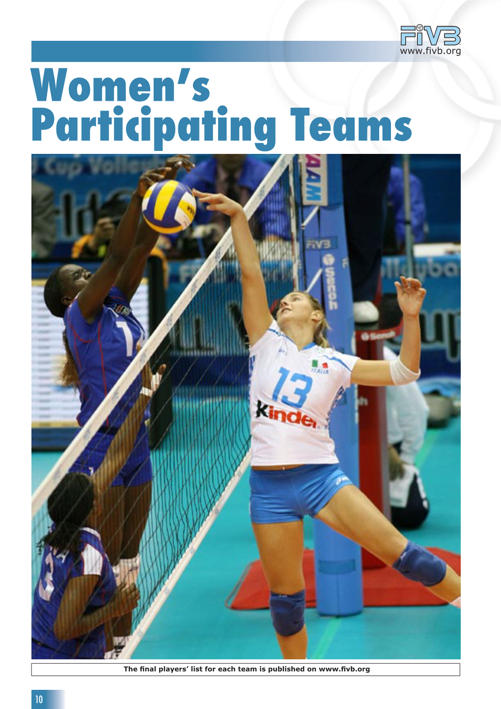 Women's Participating Teams