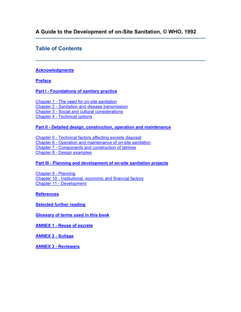 A Guide to the Development of On-Site Sanitation, © WHO, 1992