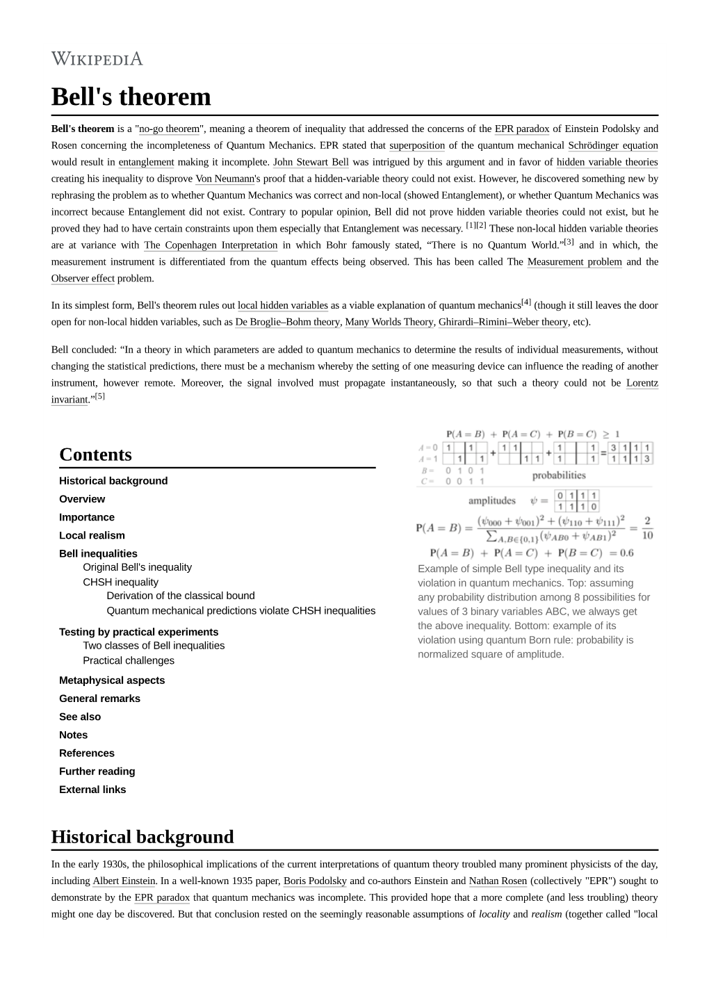 Bell's Theorem