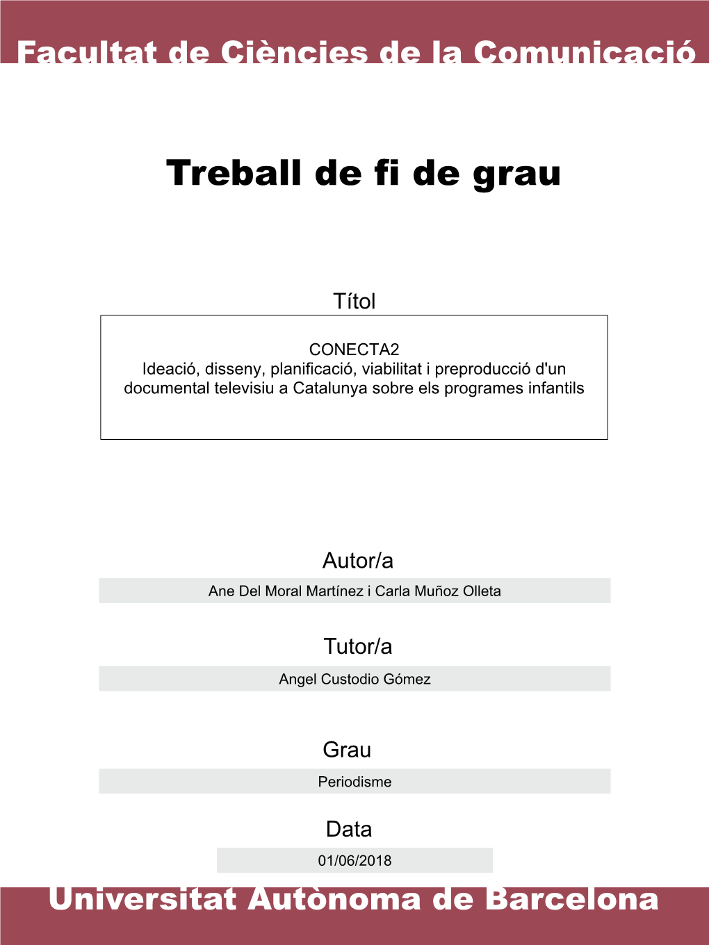 Treball De Fi De Grau