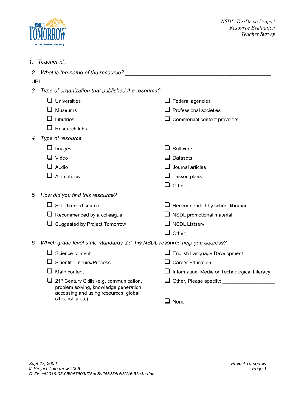 12. What Did You Like Most About the NSDL Resource?