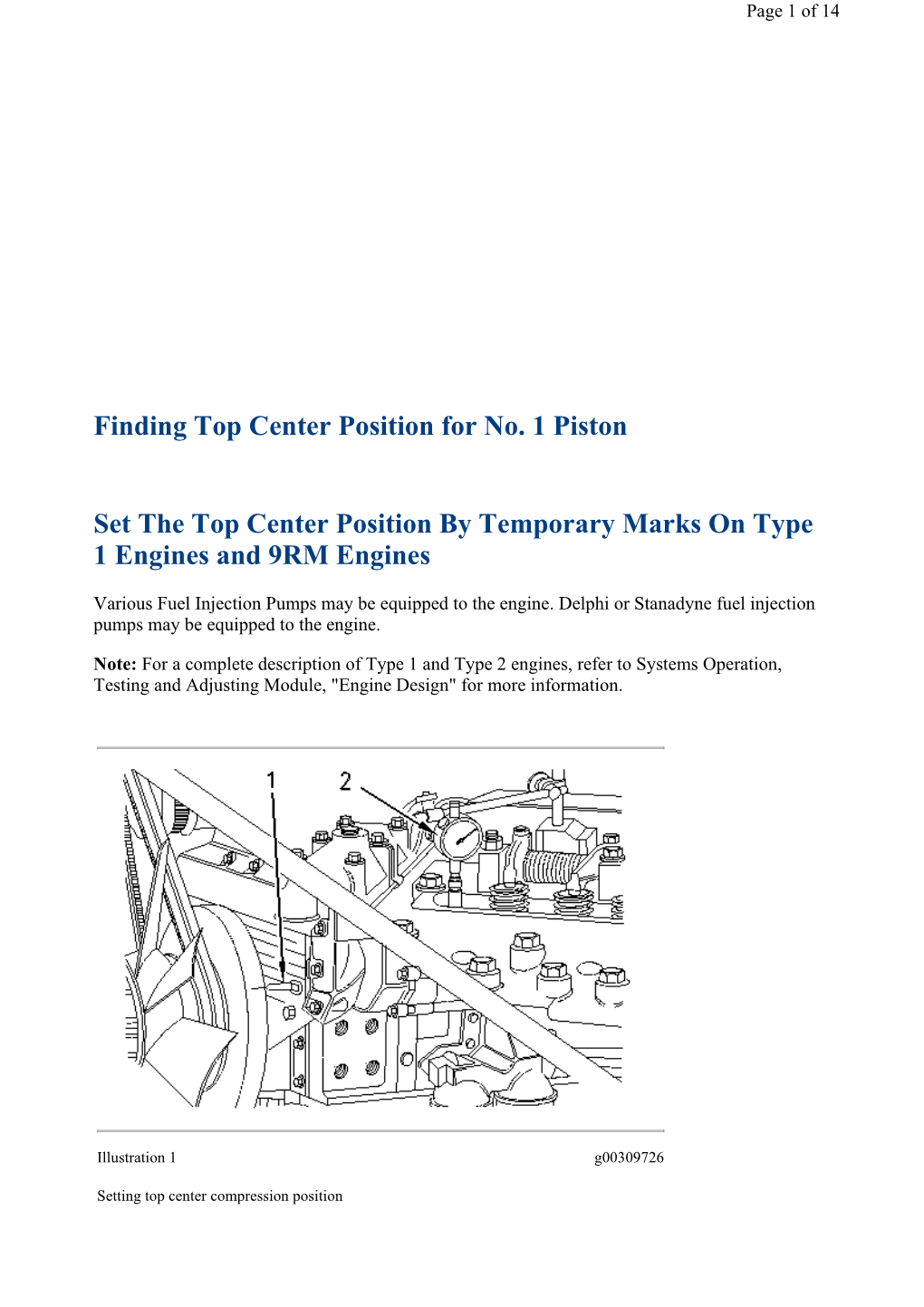 Timing of the Fuel Injection Pump