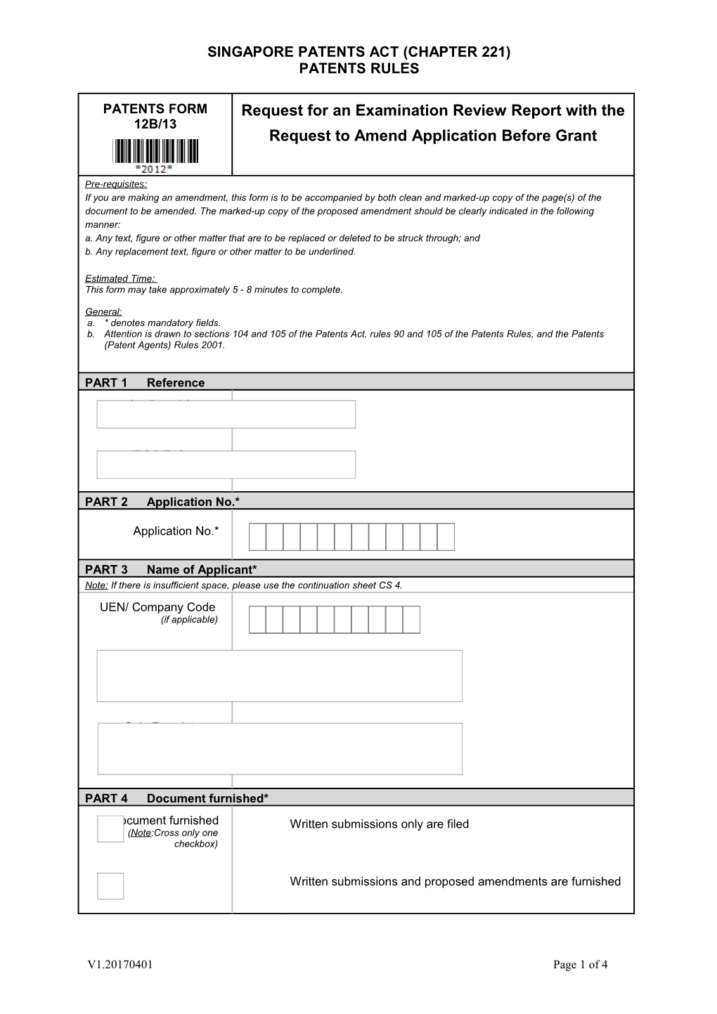 Singapore Patents Act (Chapter 221)