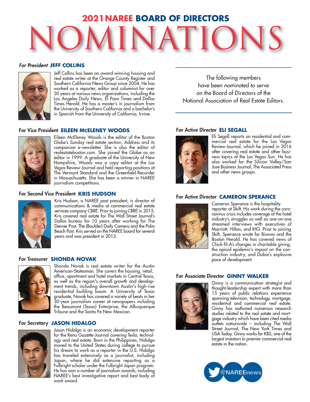 Nominations2021naree BOARD of DIRECTORS