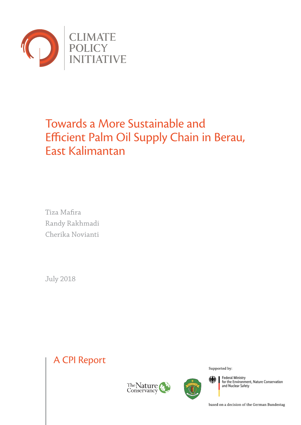 Towards a More Sustainable and Efficient Palm Oil Supply Chain in Berau, East Kalimantan