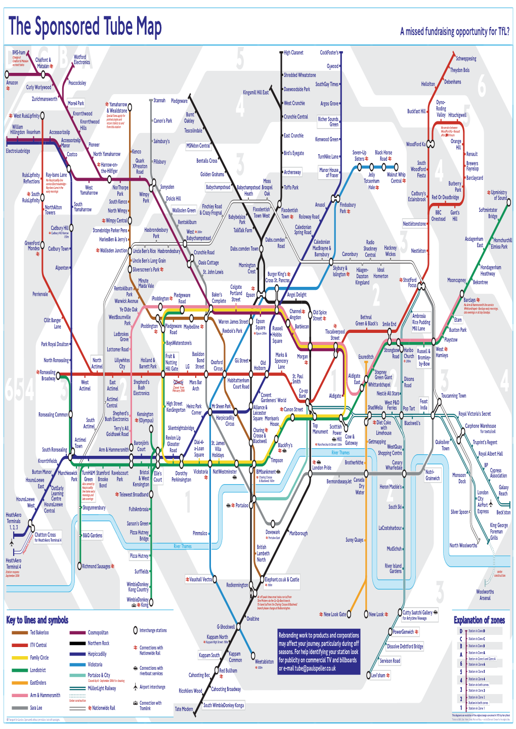 The Sponsored Tube Map a Missed Fundraising Opportunity for Tfl?
