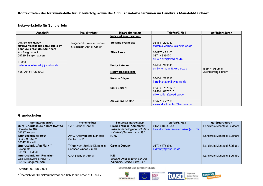 Kontaktliste Ssa.Pdf