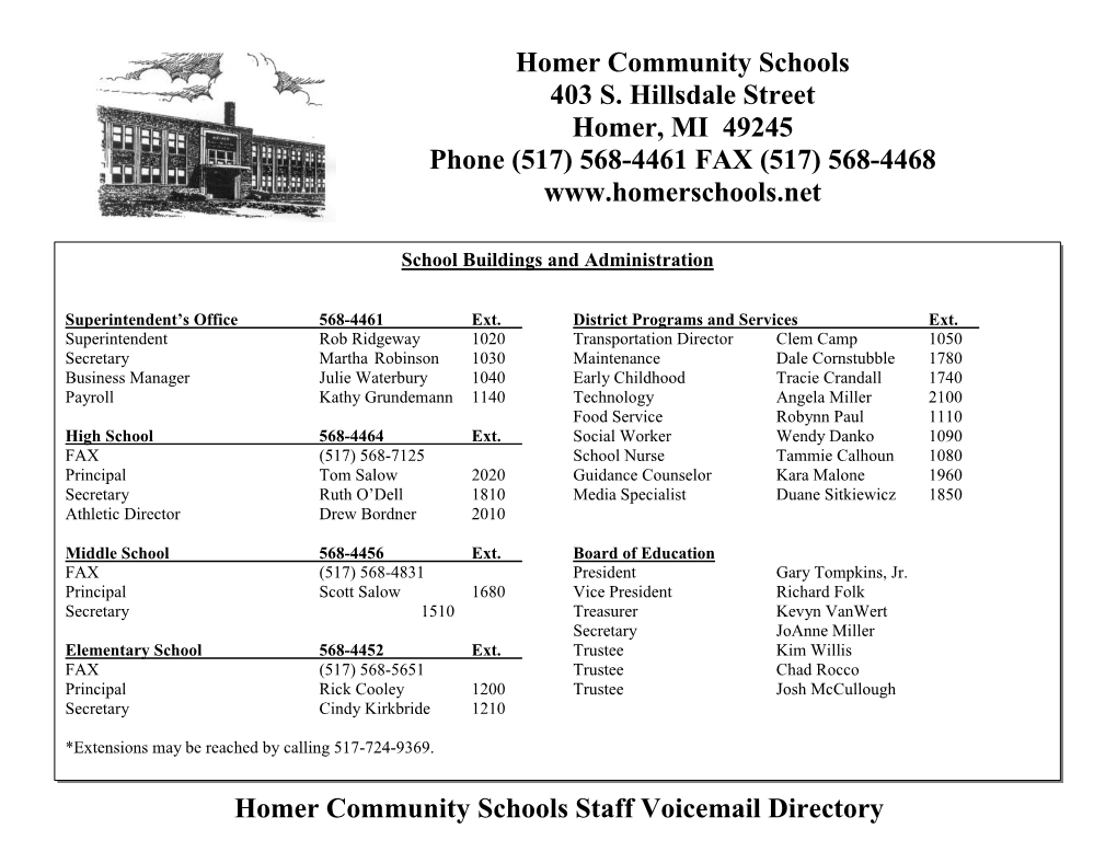 Homer Community Schools 403 S