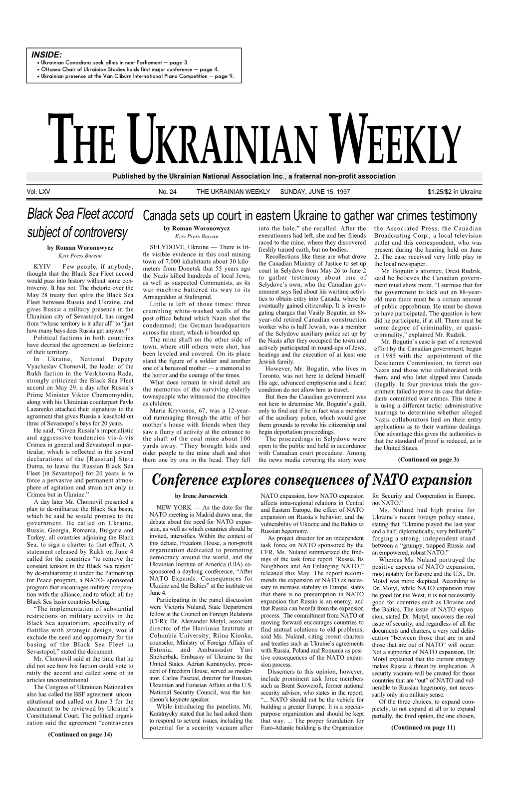 The Ukrainian Weekly 1997, No.24