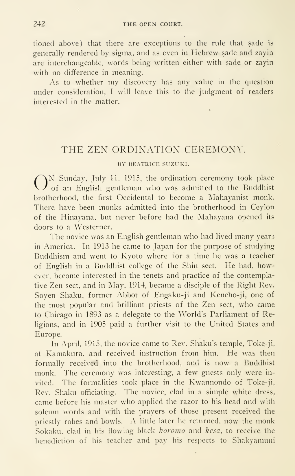 The Zen Ordination Ceremony. 243