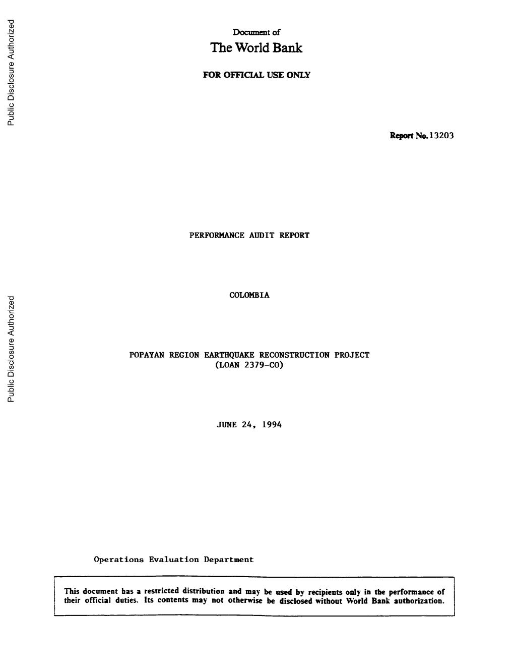 World Bank Document