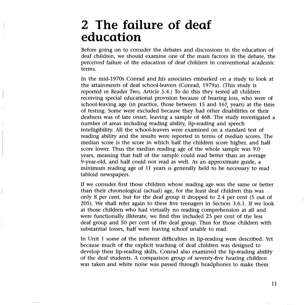 2 the Failure of Deaf Education