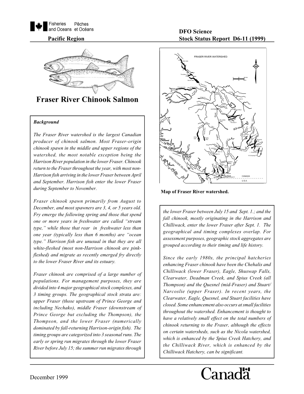 Fraser River Chinook Salmon Iv R West Road C Bowron Lake O Ttonwood R