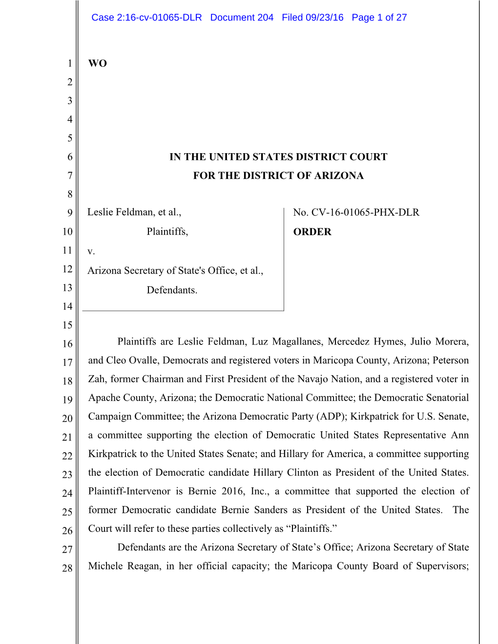 Case 2:16-Cv-01065-DLR Document 204 Filed 09/23/16 Page 1 of 27