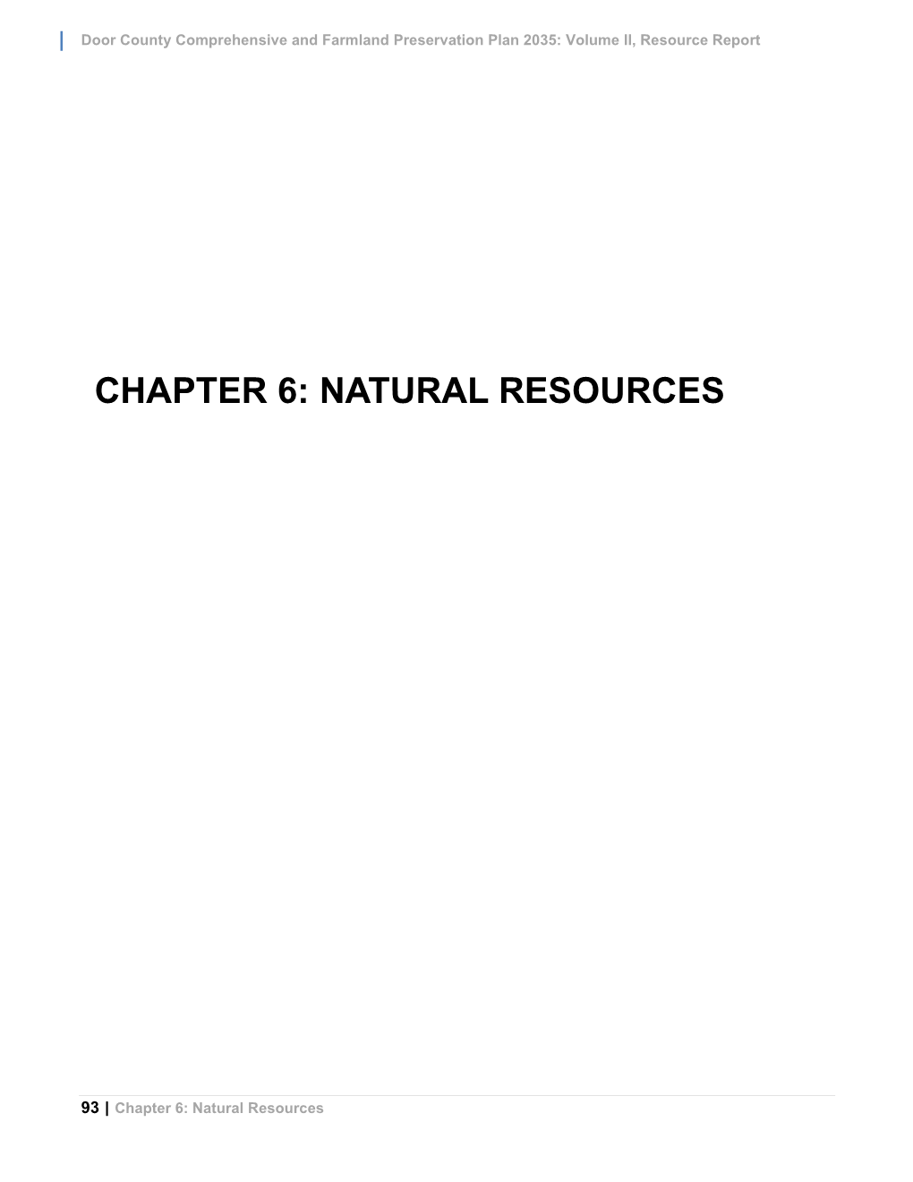 Chapter 6, Natural Resources