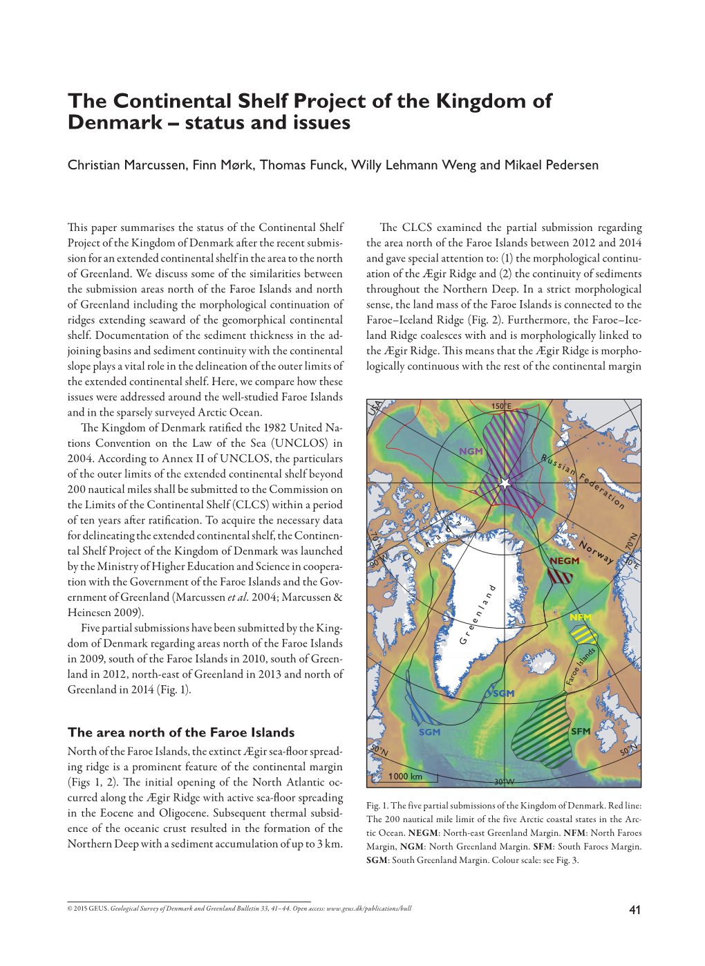 Geological Survey of Denmark and Greenland Bulletin 33, 2015, 41-44