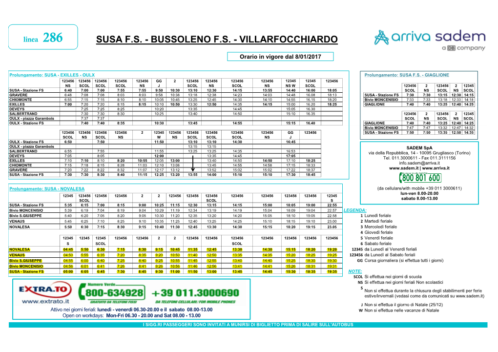 Susa F.S. - Bussoleno F.S