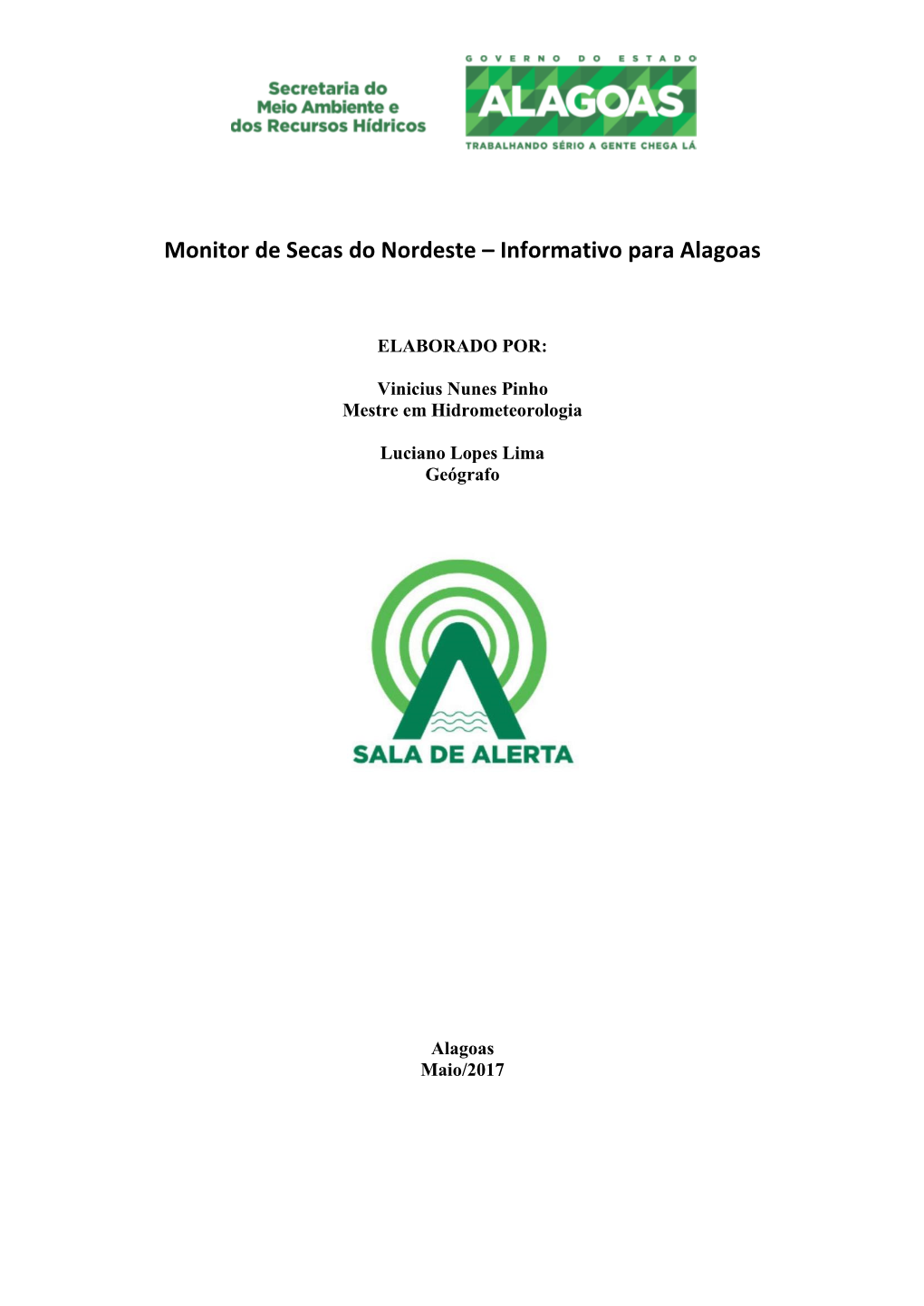 Monitor De Secas Do Nordeste – Informativo Para Alagoas