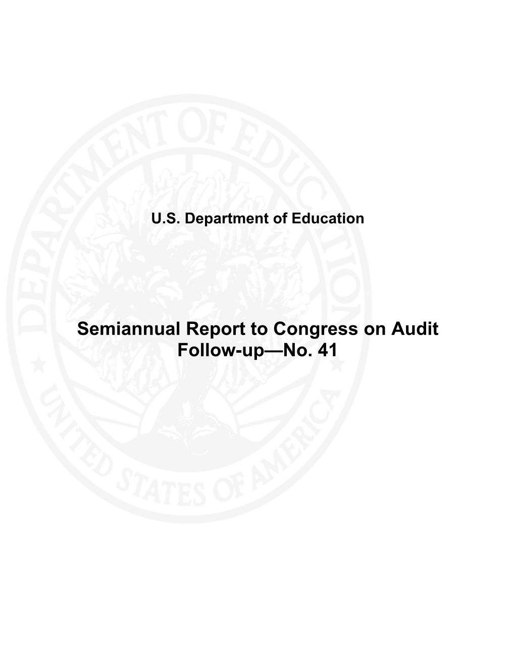 Semiannual Report to Congress on Audit s1