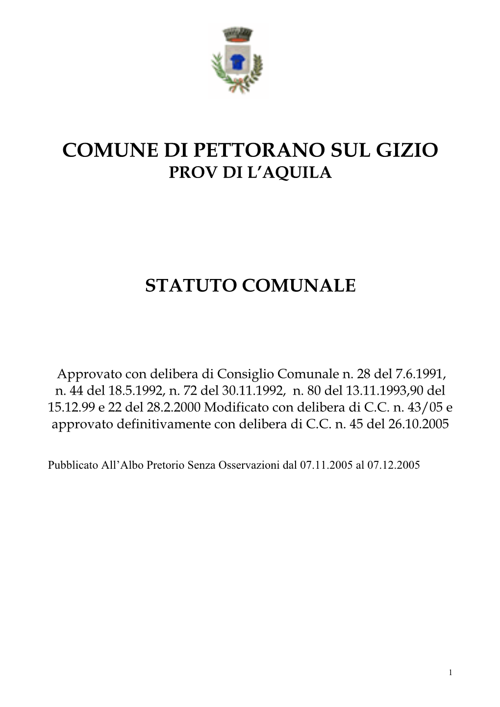 Statuto Comunale