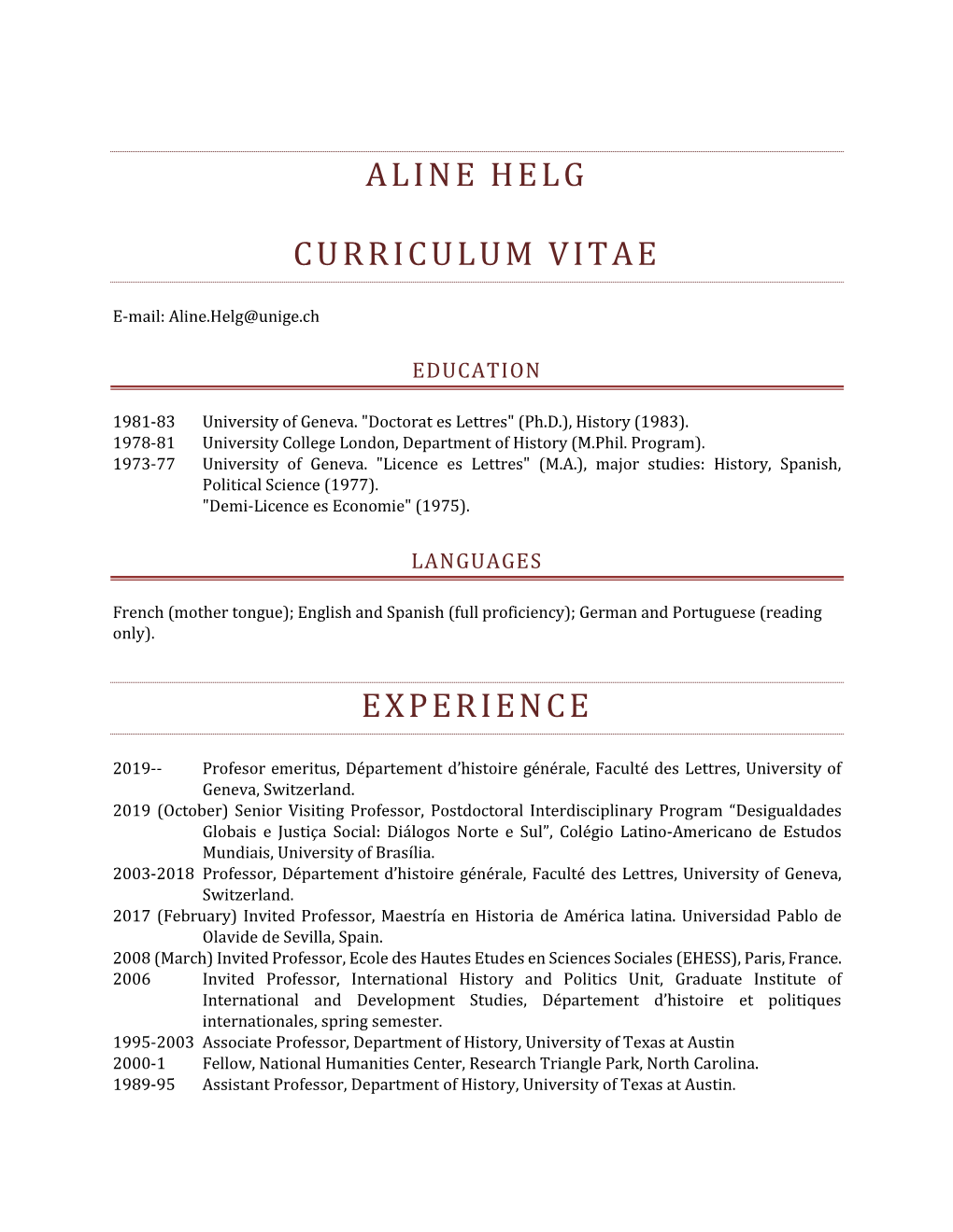 Curriculum Vitae