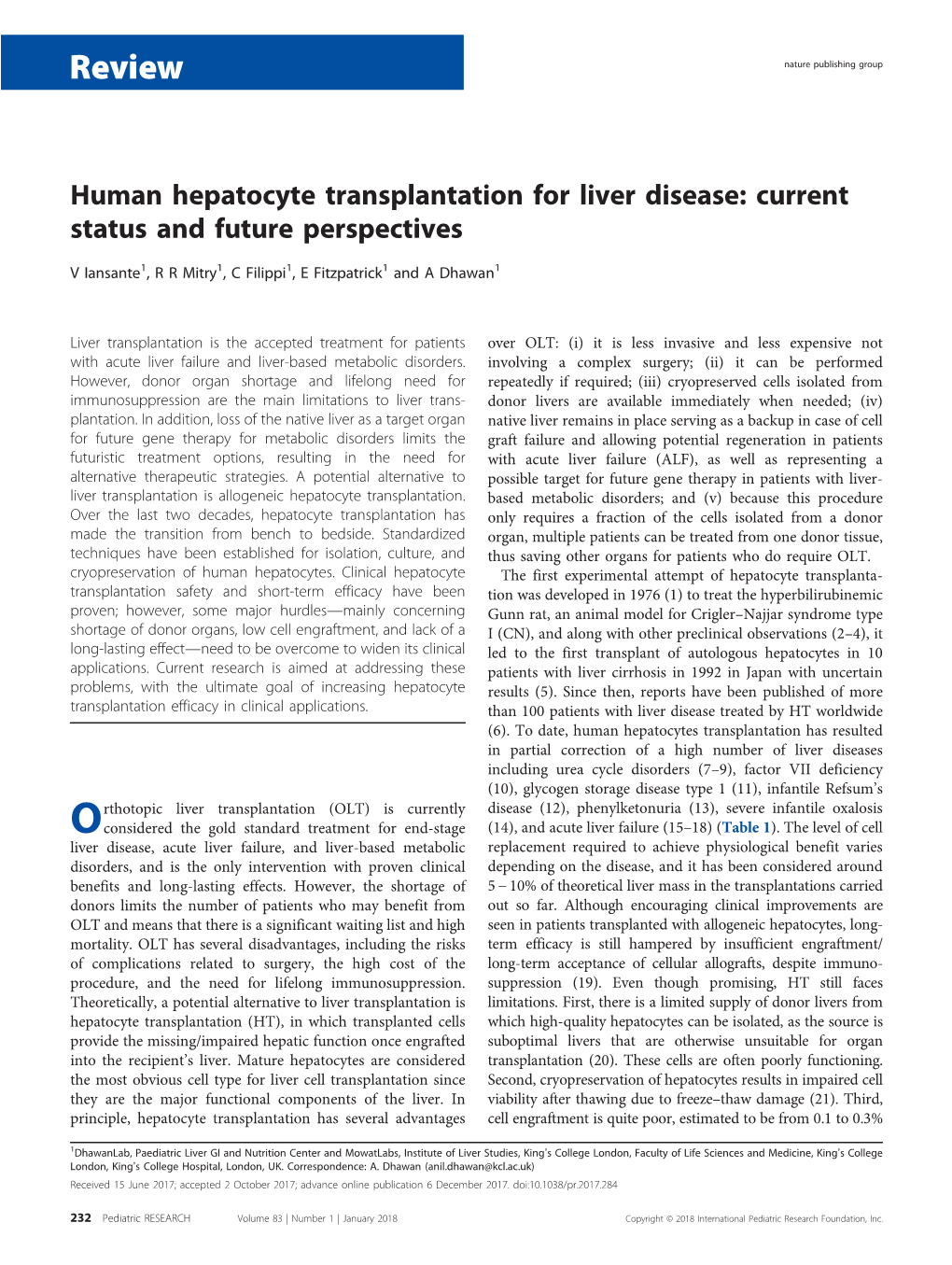 Human Hepatocyte Transplantation for Liver Disease: Current Status and Future Perspectives