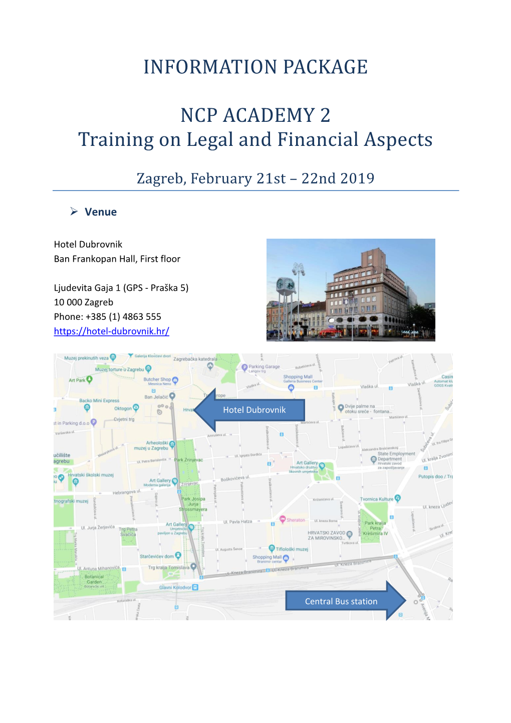 INFORMATION PACKAGE NCP ACADEMY 2 Training on Legal And