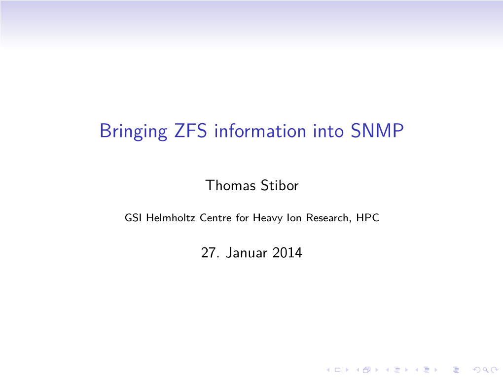 Bringing ZFS Information Into SNMP