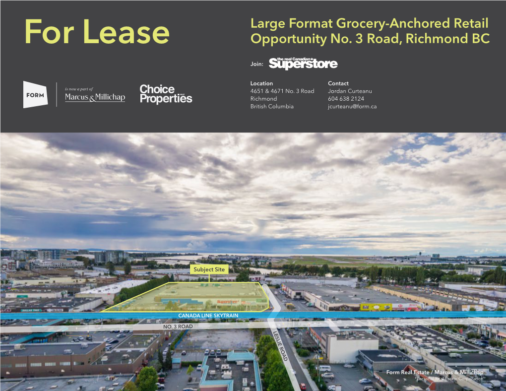 For Lease Opportunity No