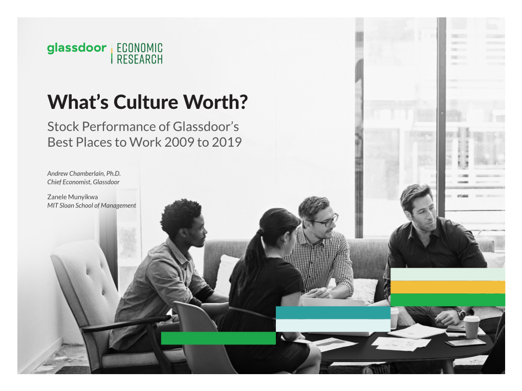 What's Culture Worth? Stock Performance of Glassdoor's Best Places to Work 2009 to 2019
