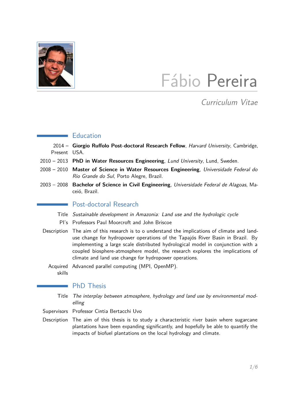 Fábio Pereira – Curriculum Vitae