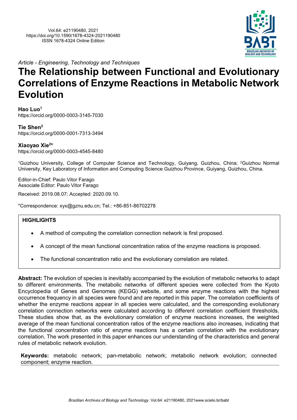 The Relationship Between Functional and Evolutionary Correlations of Enzyme Reactions in Metabolic Network Evolution