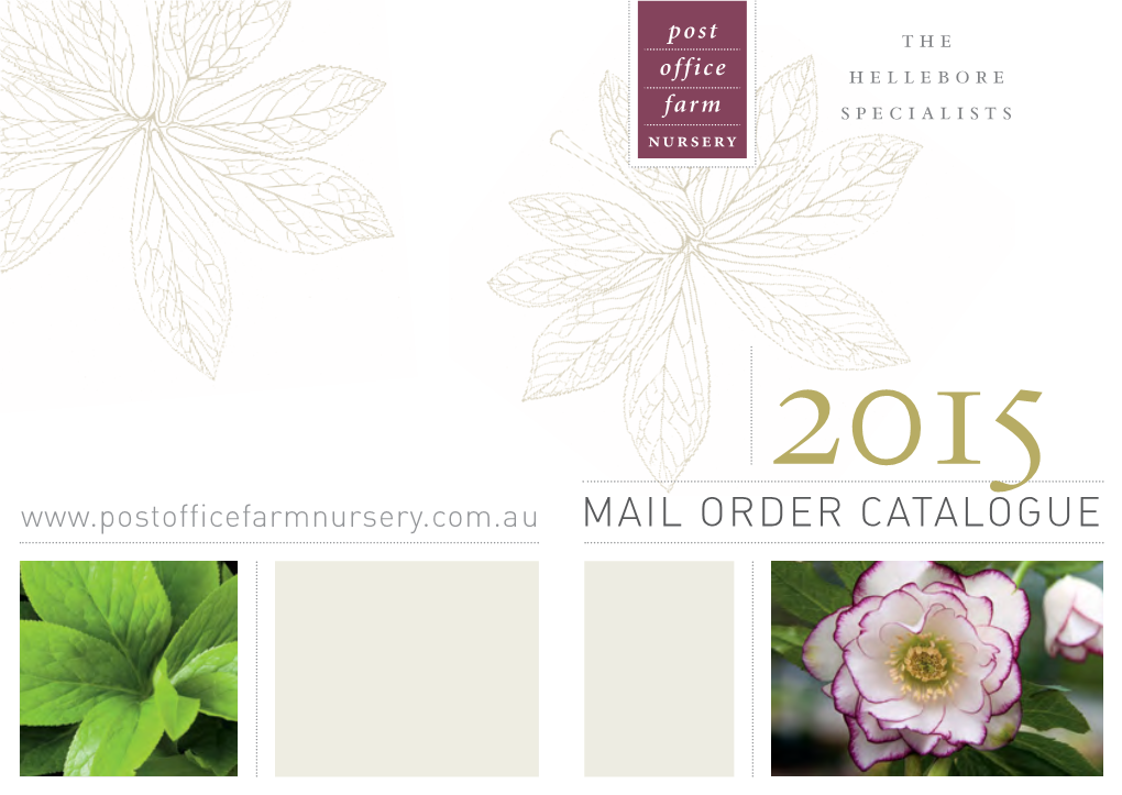 MAIL ORDER CATALOGUE Welcome to Our 2015 Mail Order Catalogue