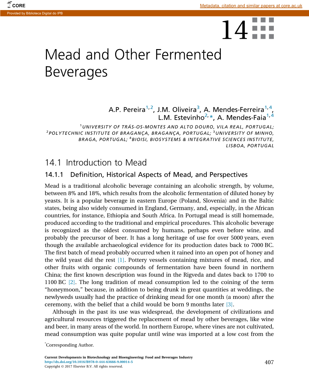 Mead and Other Fermented Beverages