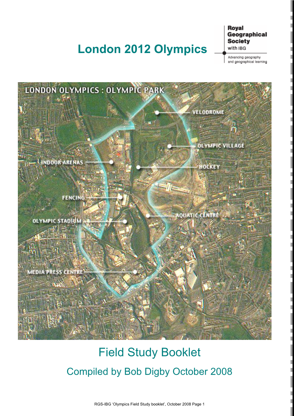 London 2012 Olympic Park Fieldwork Booklet