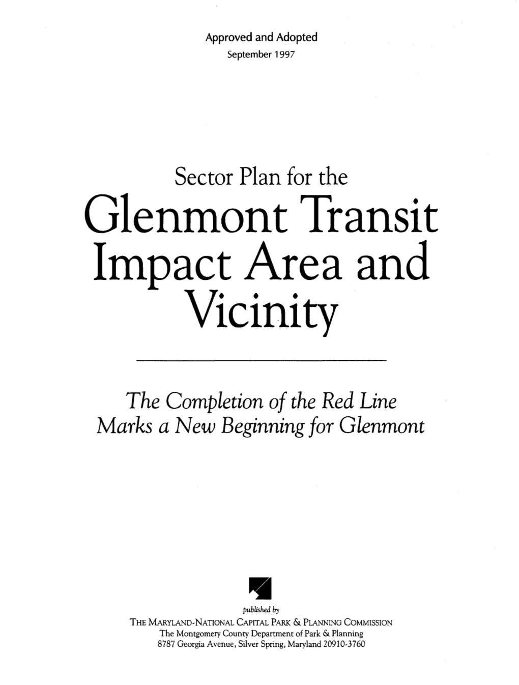 Glenmont Transit Impact Area and Vicinity