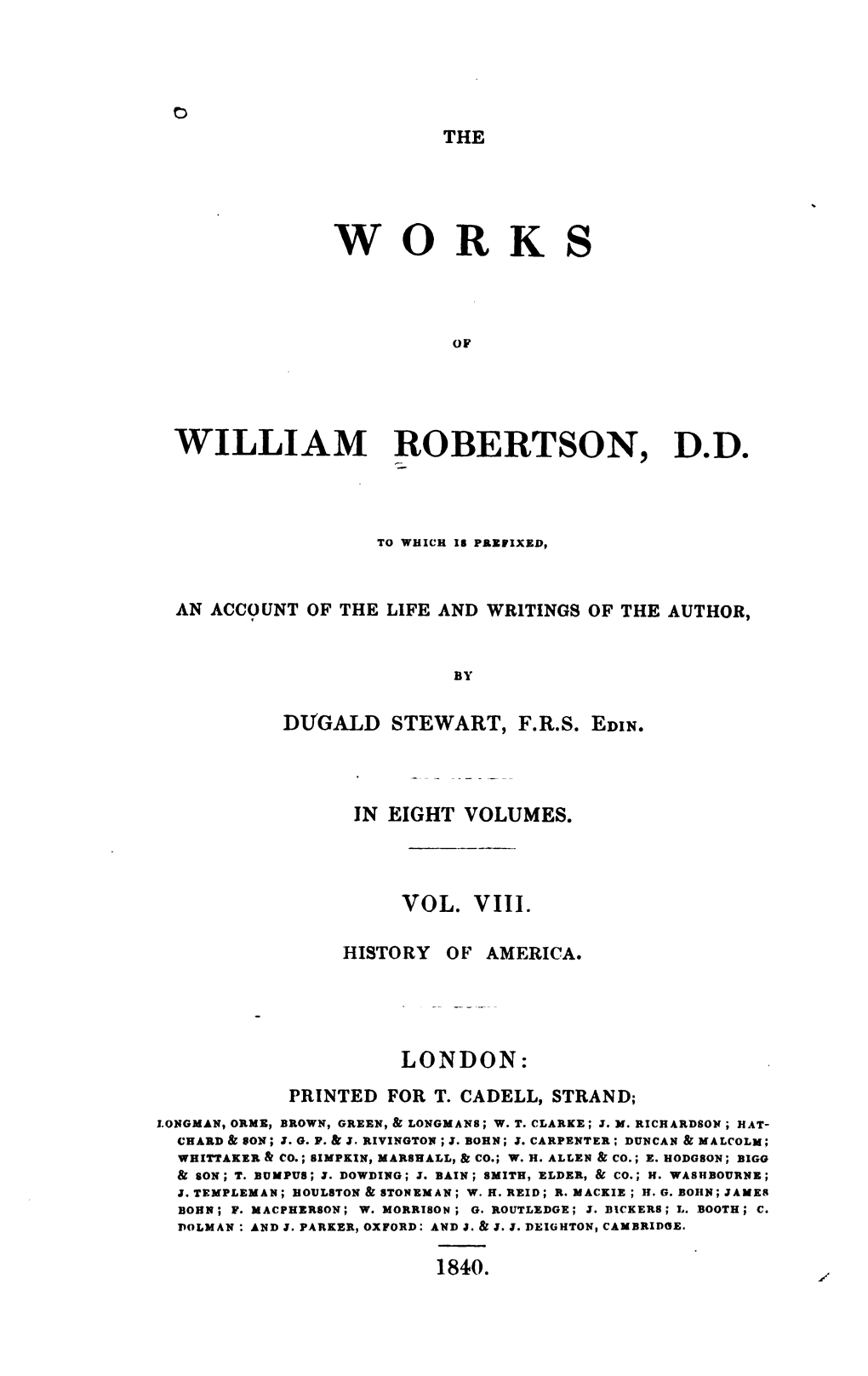 William Robertson, D.D