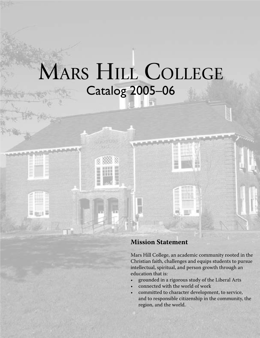 Mars Hill College Catalog 2005–06