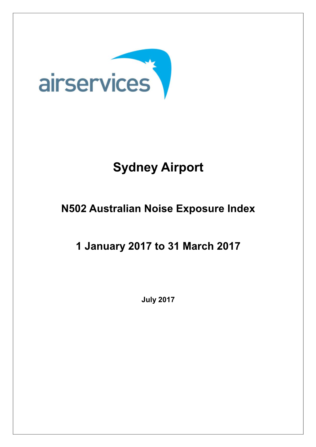 Sydney (Kingsford Smith) Airport Australian Noise Exposure Index