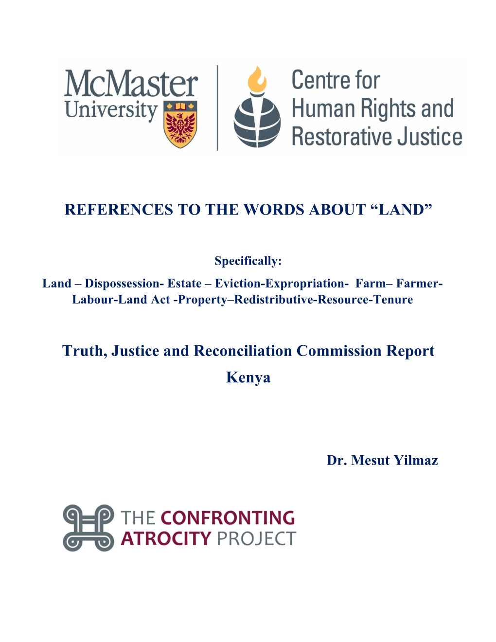 References to Land Kenya Report