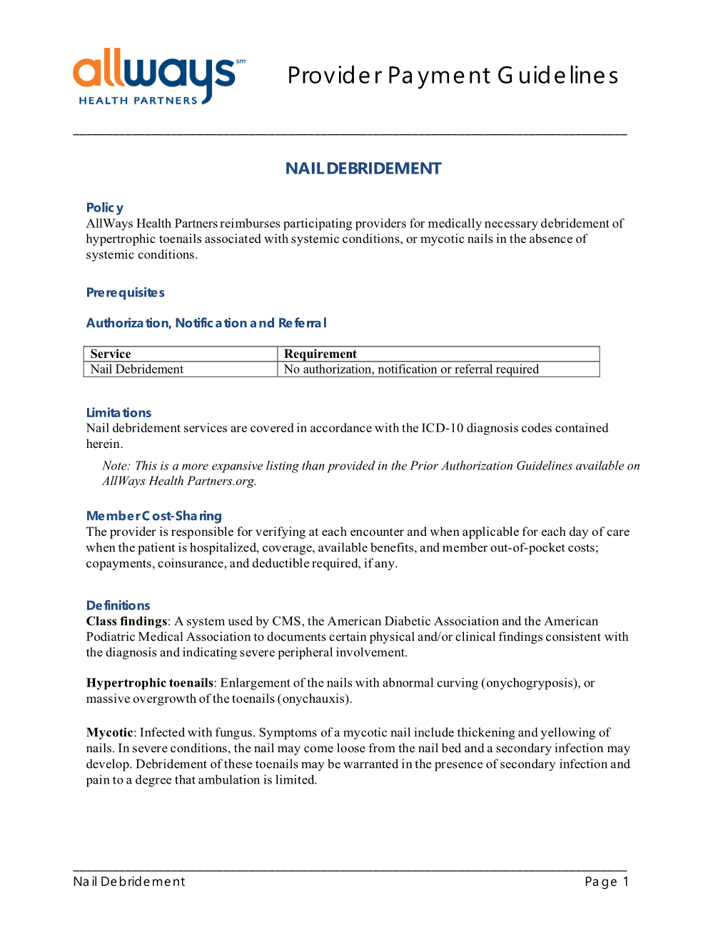 Nail Debridement