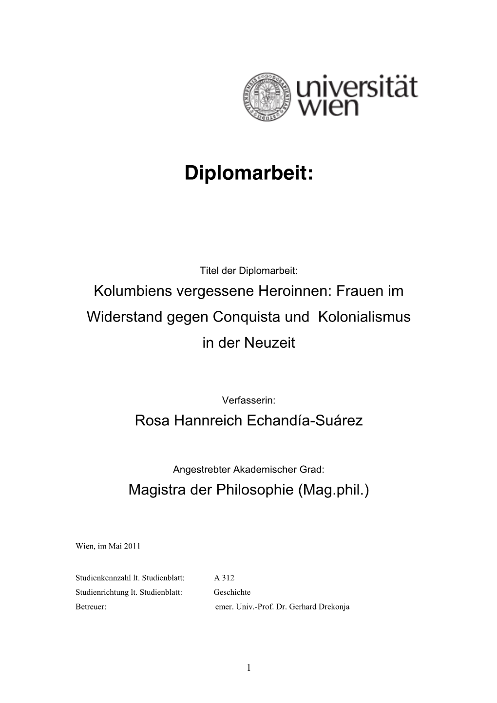 Diplomarbeit