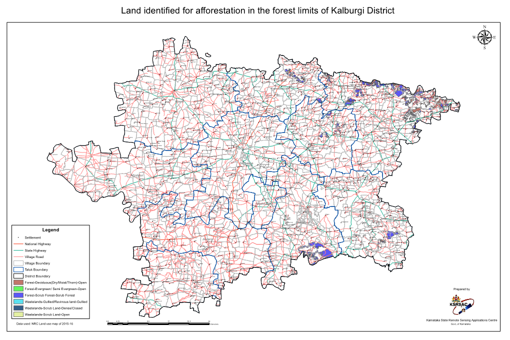 Land Identified for Afforestation in the Forest Limits of Kalburgi District