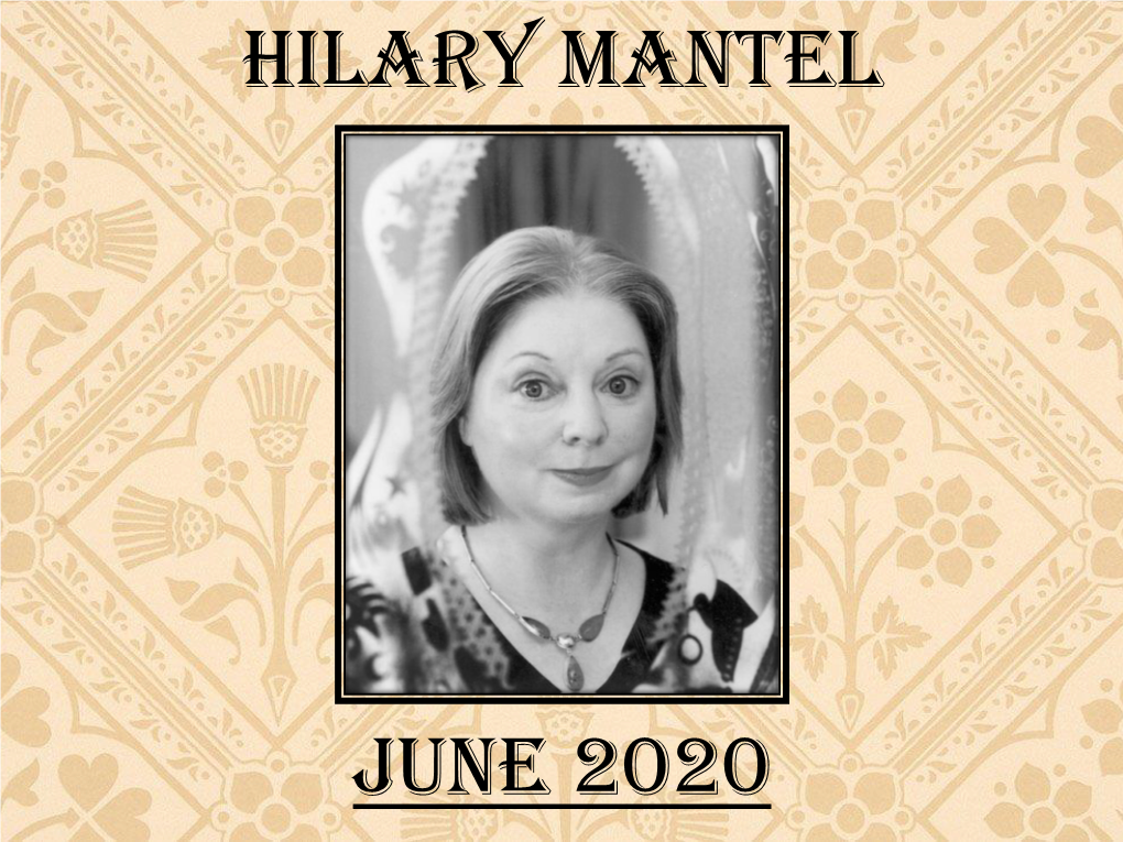 Hilary Mantel June 2020