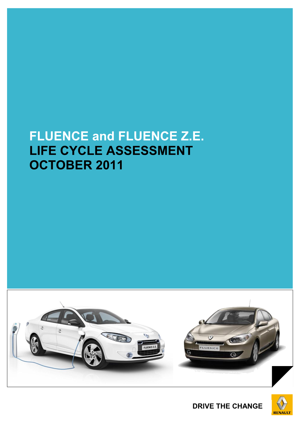 Fluence and Fluence ZE: Life Cycle Assessment