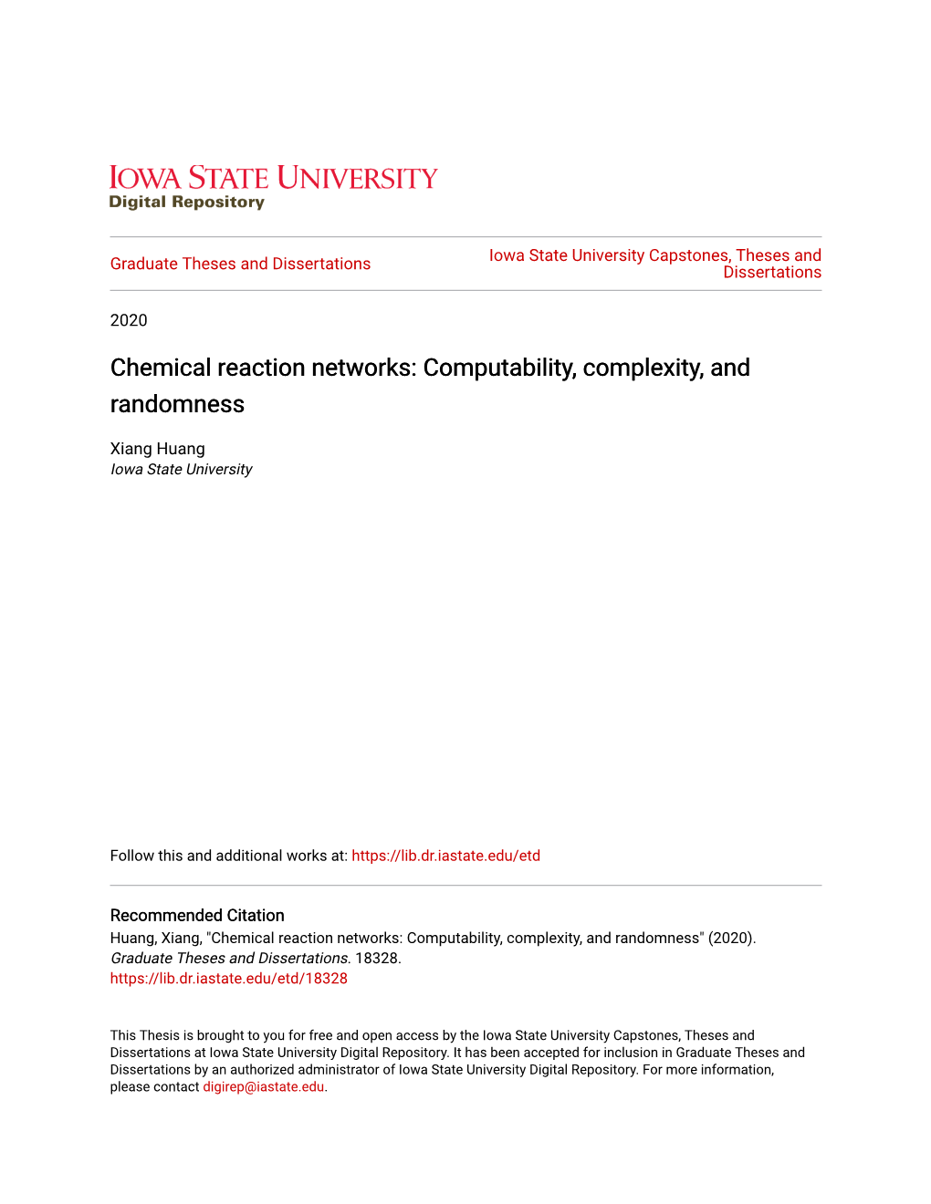 Chemical Reaction Networks: Computability, Complexity, and Randomness