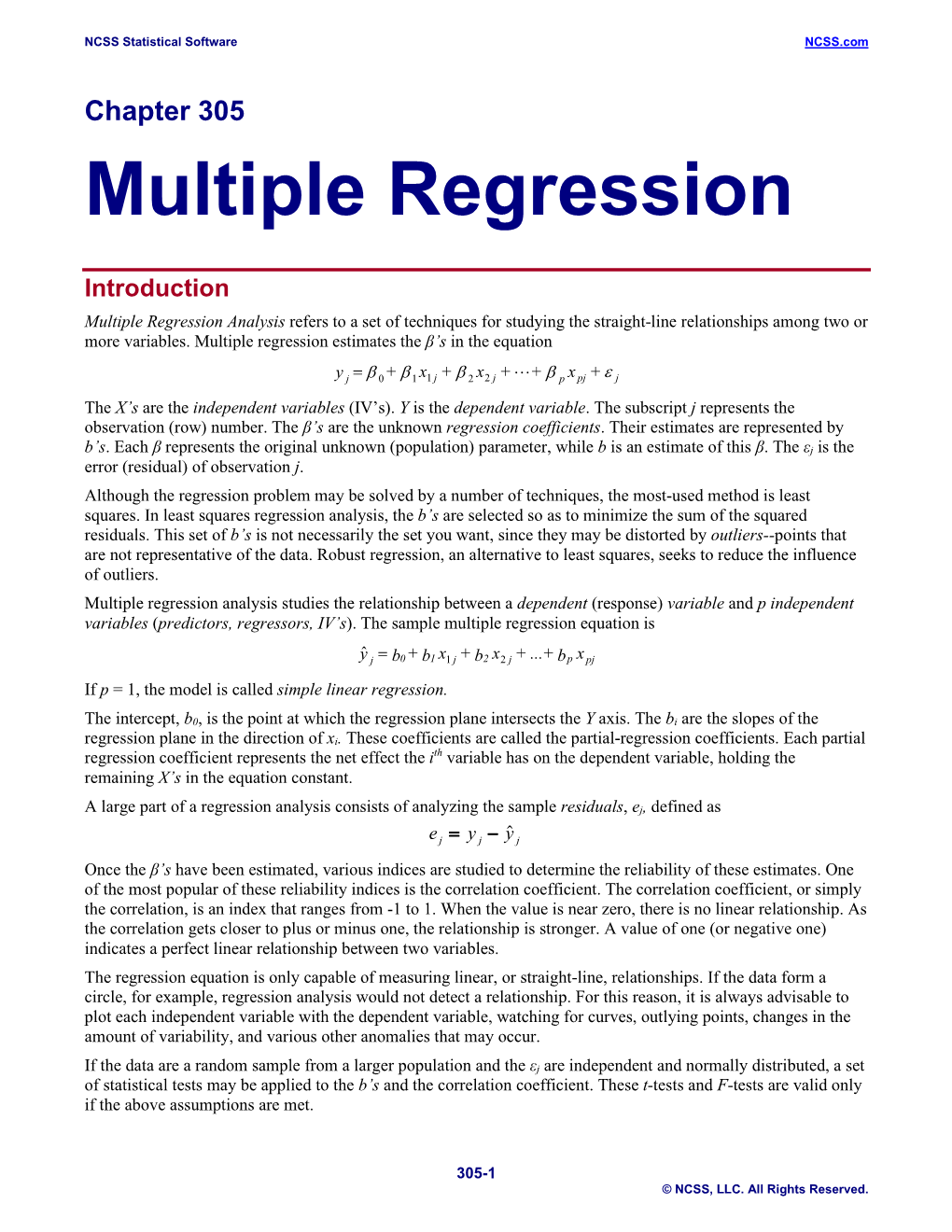 Multiple Regression