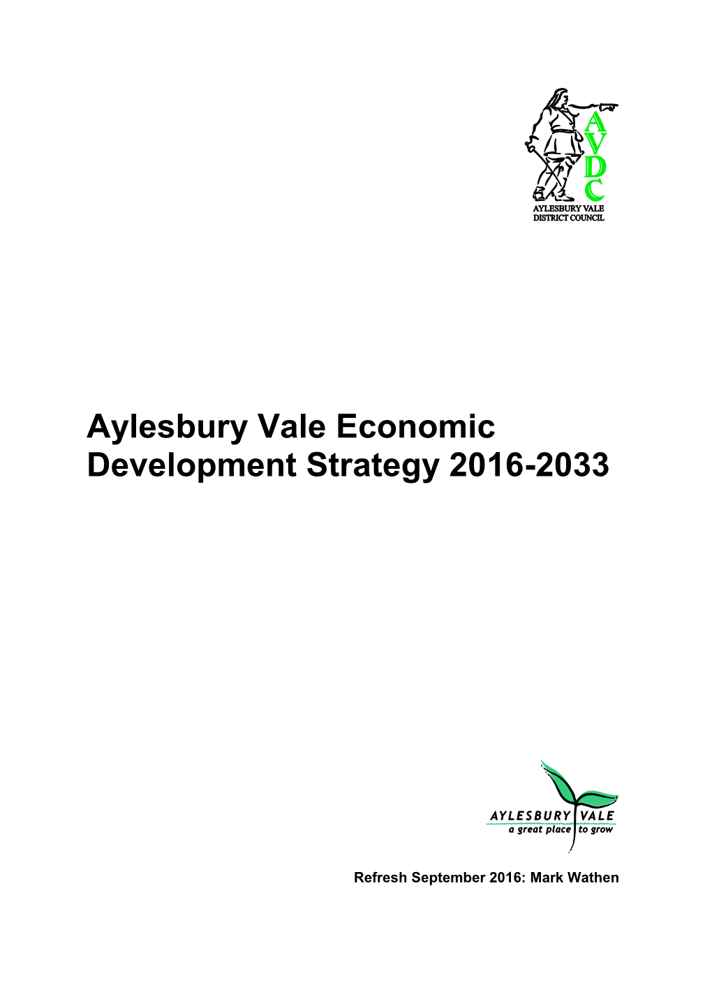 Aylesbury Vale Economic Development Strategy 2016-2033