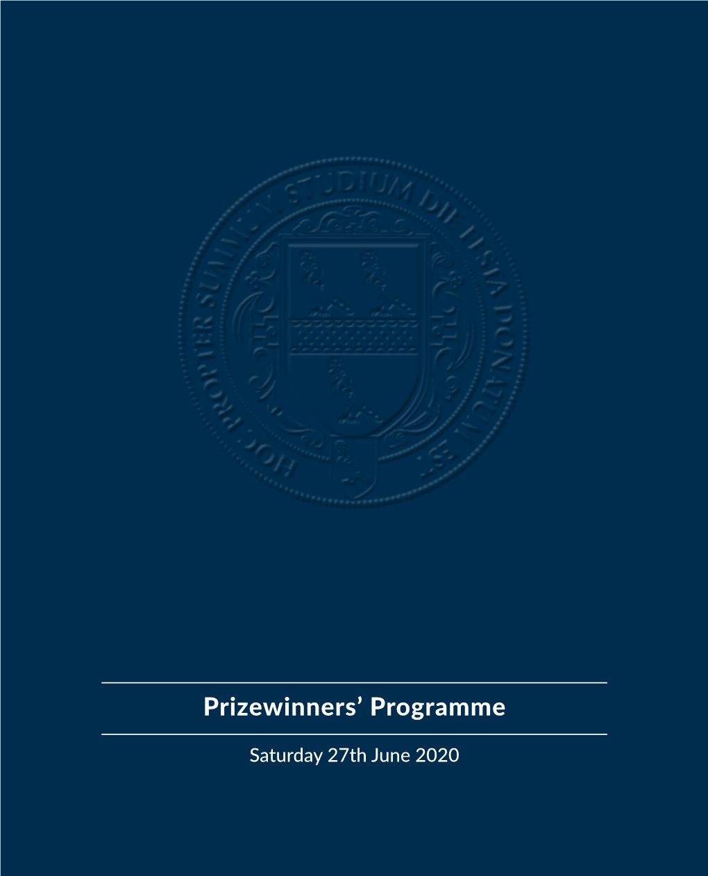 Prizewinners' Programme